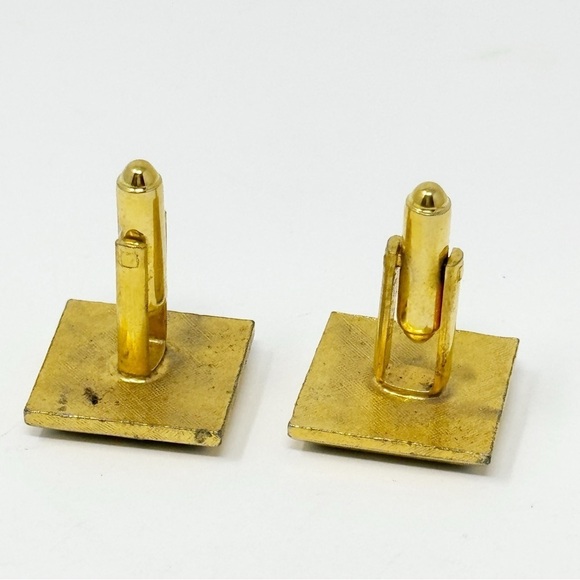 Jade Green Stone Vintage Quality DANTE Cuff Links beautiful - Picture 4 of 8